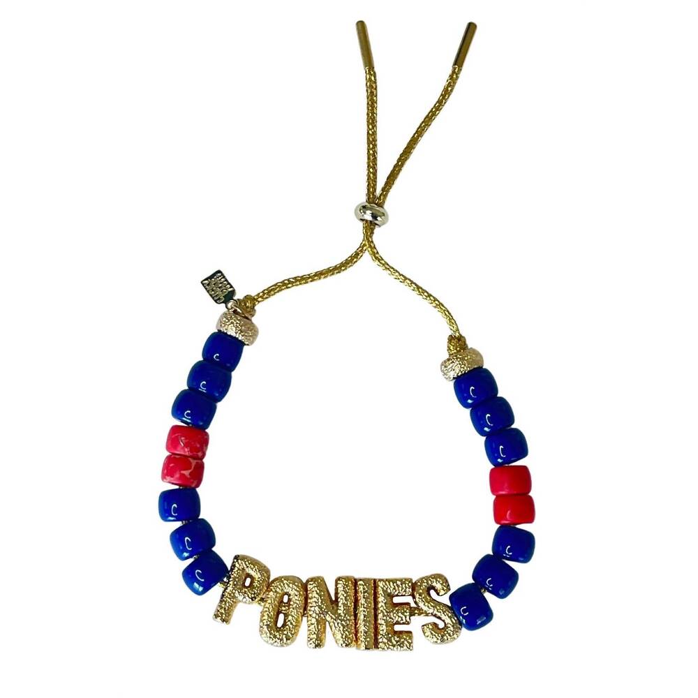 NEW LUCKY STAR JEWELS eye candy ponies id bracelet in blue and red